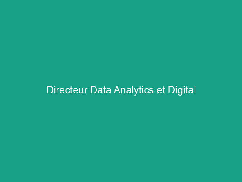 Directeur Data Analytics et Digital