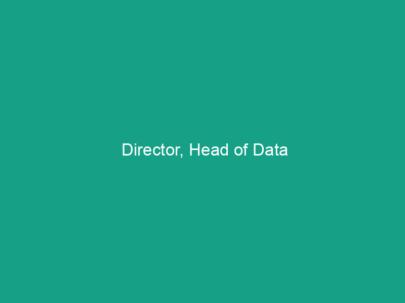 Director, Head of Data
